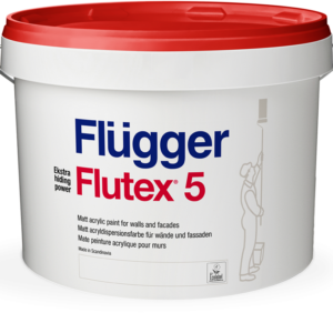 FLUGGER Краска Flutex 5 0,7 л база 1 для стен матовая акриловая с высокой кроющей способностью и отличной адгезией