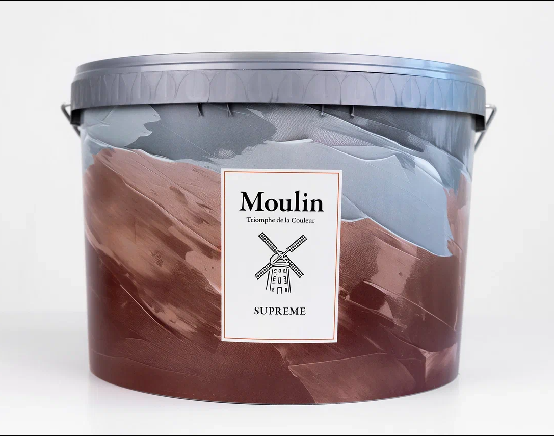 dcc195df3c7f88f15852f218600ca3c1.png Краска Moulin Supreme база А (9 л) матовая моющаяся водно-дисперсионная