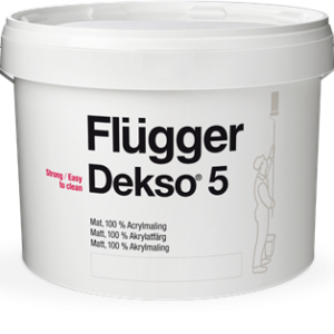 FLUGGER Краска Dekso 5 9,1 л база 4 акриловая матовая с отличными моющими свойствами