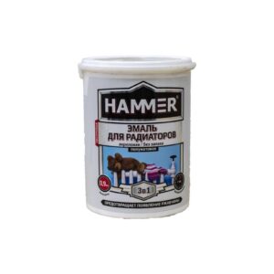 HAMMER Эмаль для радиаторов акриловая п/мат белый 0,9 кг.