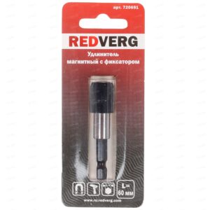 REDVERG Держатель для бит 1/4" х 60 мм магнитный с фиксатором RedVerg / 720691
