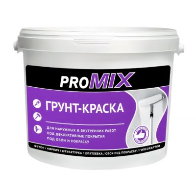 PROMIX AKSU Грунт-краска фасадная ("АКСУ" / Ral 9003) 14 кг