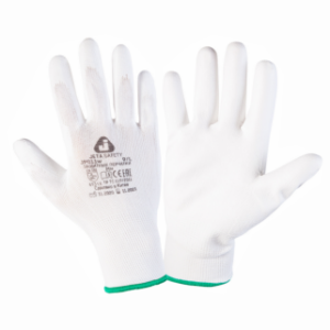 JETA SAFETY Защитные перчатки из полиэфирной пряжи c полиуретановым покрытием, цвет белый, размер XL