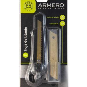 ARMERO Нож с сегм. лезвием 18 мм Titanium