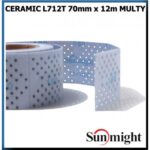 76606 SUNMIGHT Шлифовальный материал CERAMIC L712T в рулонах 70мм х 12м на липучке с мультипылеотводом P80