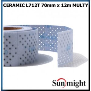 76606 SUNMIGHT Шлифовальный материал CERAMIC L712T в рулонах 70мм х 12м на липучке с мультипылеотводом P80