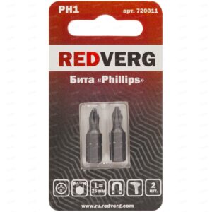 REDVERG Бита PH1 х 25 мм (2 шт) / 720011