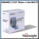 76606 SUNMIGHT Шлифовальный материал CERAMIC L712T в рулонах 70мм х 12м на липучке с мультипылеотводом P80