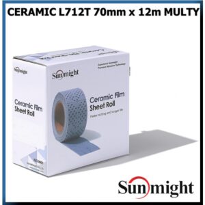 76606 SUNMIGHT Шлифовальный материал CERAMIC L712T в рулонах 70мм х 12м на липучке с мультипылеотводом P80