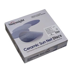 SUNMIGHT Шлифовальный круг SUN NET CERAMIC X713T 225мм на липучке, сетка P 180